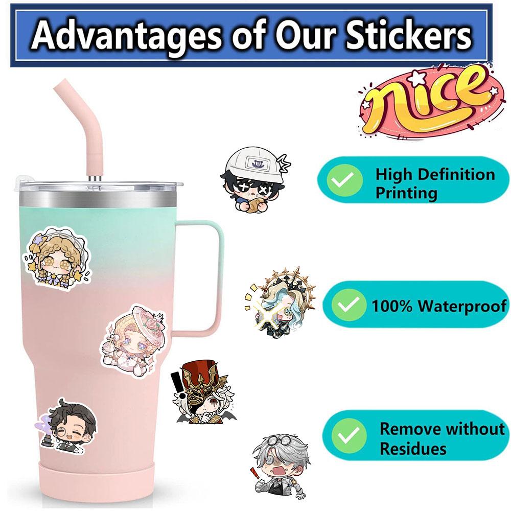 50Pcs Classic Character Identity V Game Peripheral Cartoon DIY Stickers Cute Decorations Journal Water Bottle Stickers