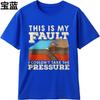 Printed Teenagers Teeshirts Crew Neck Tshirt Streetwear This Is My Fault I Couldnt Take The Pressure Classic For Man Tees