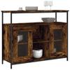 Sideboard Smoked Oak 100x35x80 Cm Wood Based Material