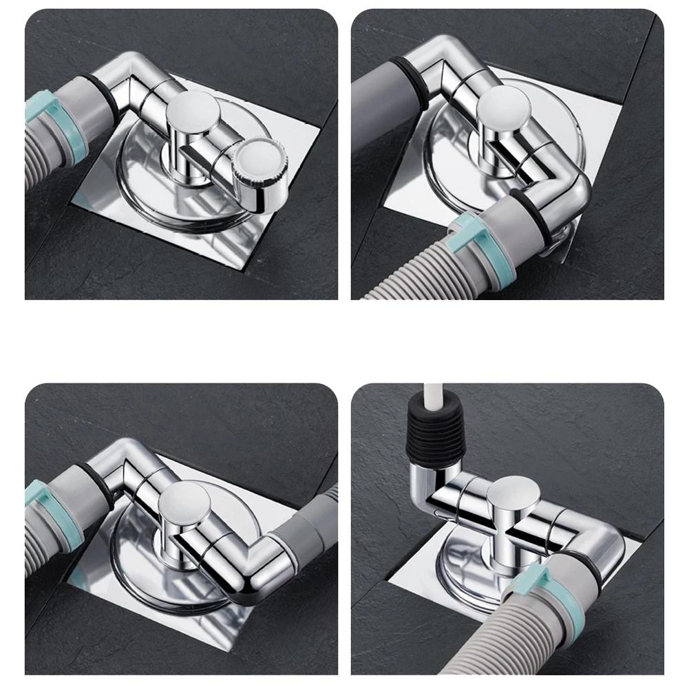 Washing Machine Floor Drain Adapter Sewer Elbow Pipe Connector Tees Joint Basin Sink Drainage Pipe Adapter Bathroom Accessories