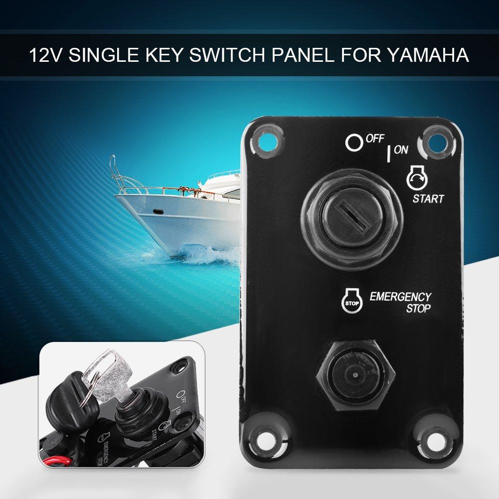 Key Switch Panel Switch Panel Yamaha Switch Panel Switch Panel OEM #704-82570-12-00 for Yamaha Vertical Control Yacht Black