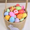 Reusable Striped Easters Decoration Basket Featuring Rabbit Patterns For Treat Storage And Tabletop Displays
