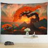 Sunset Cartoon Forest Tapestry Wall Hanging Kawayi Bohemian Tropical Art Scenery Bedroom Simple Home Decor
