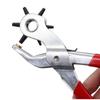 9 Inch Leather Hole Punch Heavy Duty Hand Pliers Belt Holes 6 Sized Puncher Tool