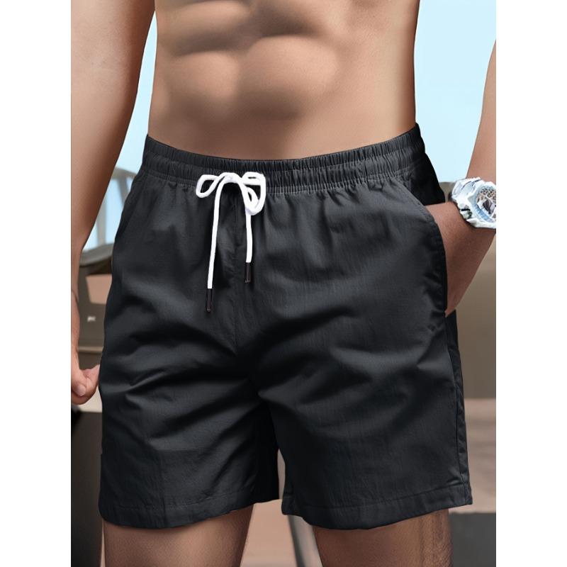 Men s Summer Thin Casual Shorts Youth Fashion Solid Color Versatile Men s Pants Outdoor Sports Breathable Beach Pants M