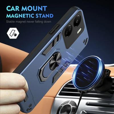 Stoßfeste Panzerhülle für Xiaomi Redmi Note 13 Pro Plus 4G 5G 12 11 10 13C 12 12C 10C 10 A3 A2 K60 Ultra Magnetische Ständerabdeckung