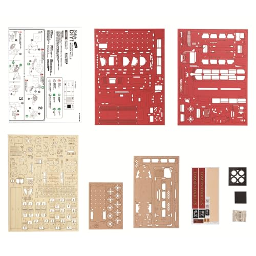 Tsukurundesu® 3D Wooden Puzzle Ornament Series (London Bus) with Japanese Instructions