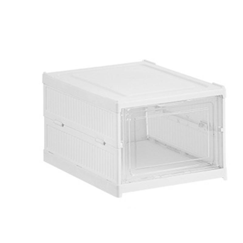 Stackable Shoe Organizer with Clear Viewing Panel Foldable Footwear Storage Rack Dustproof Shoe Case Dorm Room Essential