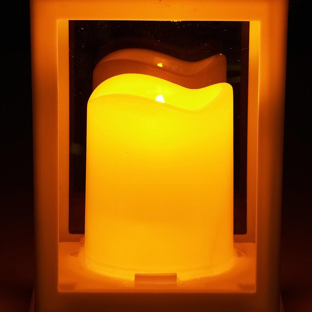 12 Pcs Decorative Candle Lantern, LED Electric Flameless Candle, Plastic LED Holder with Glass, Wall Hanging Indoor Porch Lanterns for Wedding Table