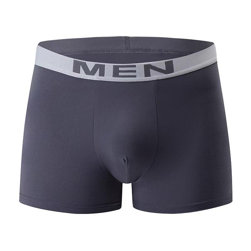 5-Pack Men's Solid Color Boxer Briefs - Simple, Fashionable, Casual Elastic Waist Underwear