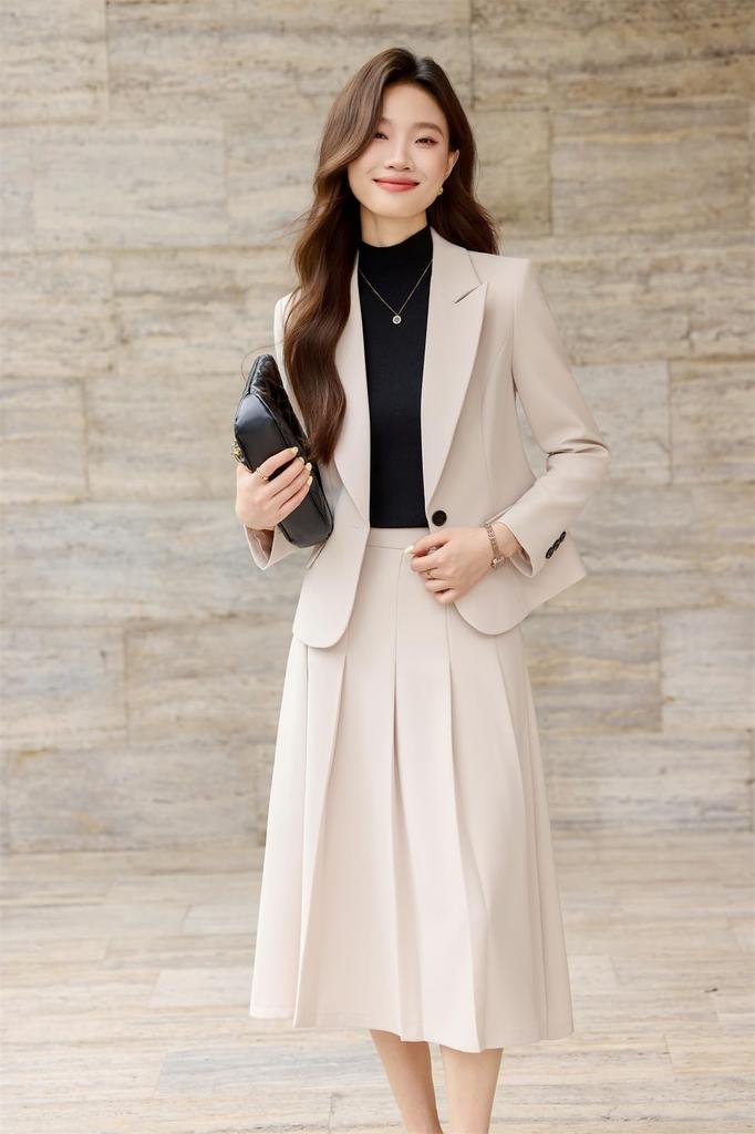 Skirt Suit for Women in their 30s and 40s Stylish Business Formal Wear for Entrance Spring and Autumn Ceremonial Casual Wear for Suitable for Women in