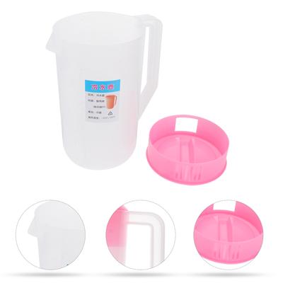2500 ml Kaltwasserkessel Plastik Getränkekrug mit Messdeckel Hitzebeständig BPA Krug für Zuhause Party Camping