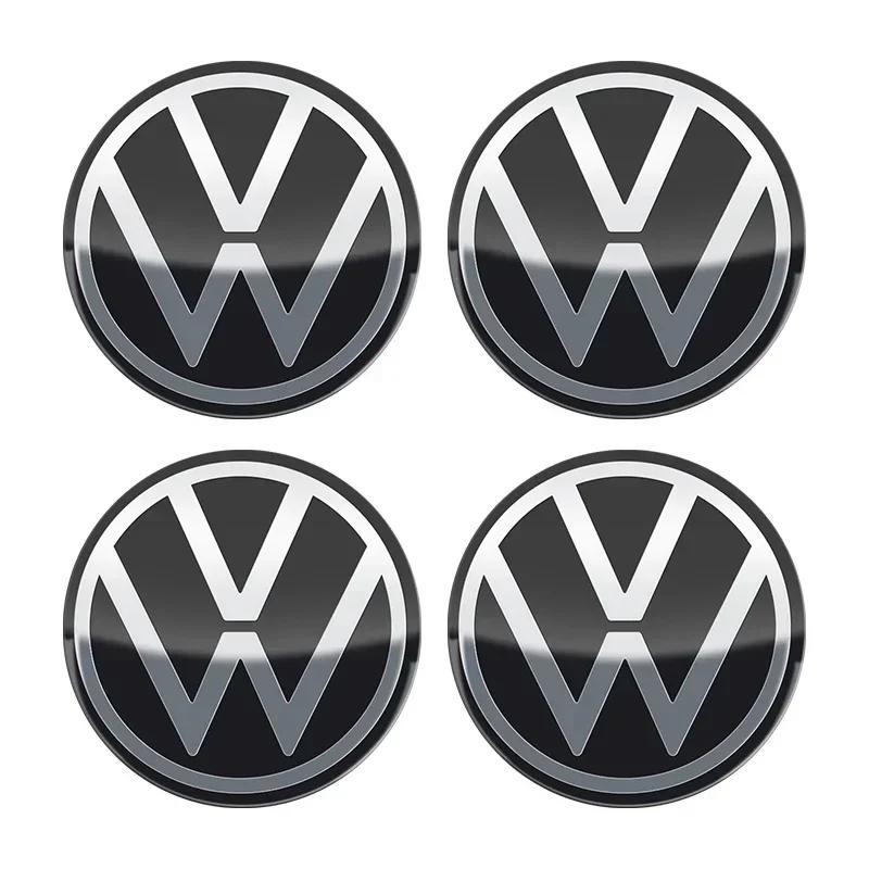 Car Sticker For VW Volkswagen Jetta MK5 Golf 4pcs 56mm 60mm 65mm 70mm 75mm Car Wheel Center Hub Cap Badge Emblem Sticker For Vol