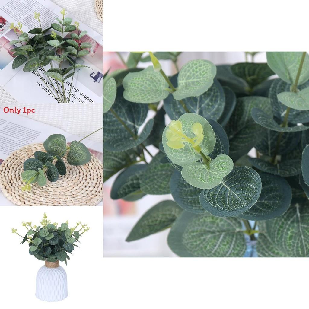 Artificial Eucalyptus Leaf Stem For Wedding Decor Photography Props Home Styling