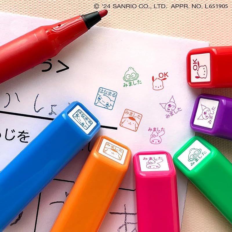 Kodomo No Kao Stamp Sanrio One-Point Self-Inking Stamp Pompompurin/Seen 2414-013