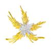 New Personalized Creative Flame Starfish Brooch Exquisite High-end Alloy Rhinestone Men's Suit Corsage Accessories Collar Pin
