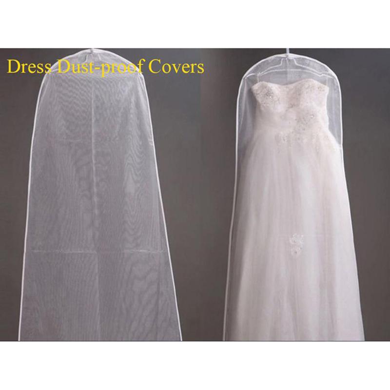 Dlouhý Průhledný Měkký Tylový Obal proti Prachu Domácí Oblečení Ochranný Obal na Svatební Šaty