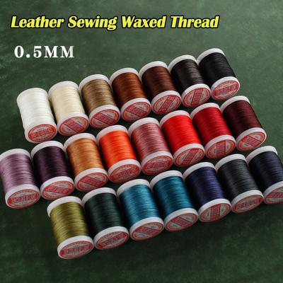 120 m/Rolle, 0,5 mm runder, gewachster Faden für Leder-Näharmbänder, DIY-Kordel, wachsbeschichtetes Leder-Nähfaden, Polyester-Stärkefaden