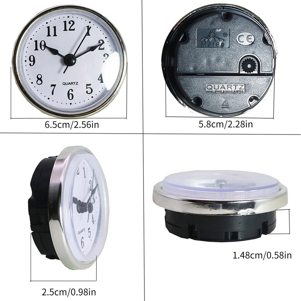 65mm Phnom Penh Iron Clock Nábytek Hodiny Hodinky Hlava Osvětlení Hodinová vložka Zlaté lemování Římská bílá Číslice Dekor