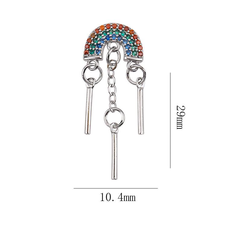 Rainbow Star Pendant Nail Art Set: Zircon Bow, Pearl Heart, and Rhinestone Accessories