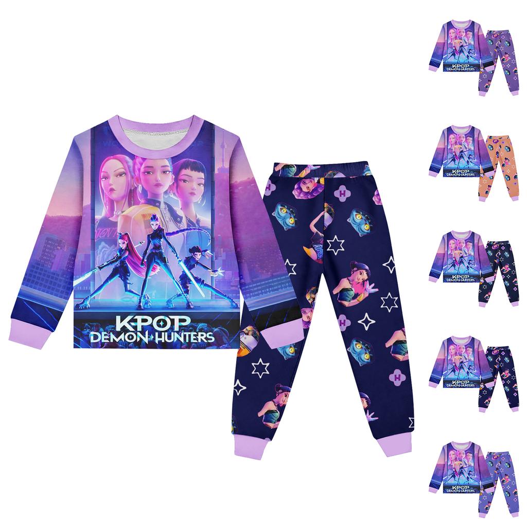 Children's Round Neck Long Sleeve Cartoon Suit