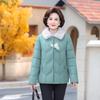 Winter Fleece Lined Cotton Coat for Women Warm Thickened Jacket Middle Aged Mom Outerwear
