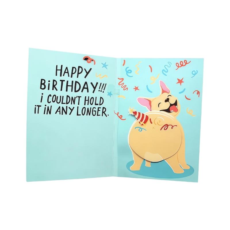 

Handmade Greeting Card Elegant Birthday Card Dog Themed Blank Card Suitable For Festives Event And Parties 1