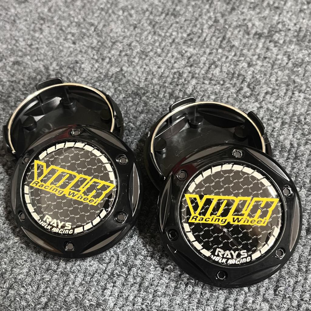 4pcs/Lot 68mm Car Wheel Hub Center Caps Flower High Caps Fit 45mm Volk Rays Racing Emblem Badge Stickers Car Styling Accessories