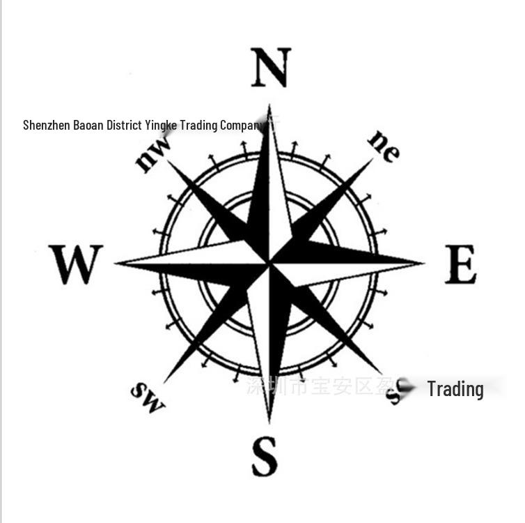 NSWE Nautical Compass Reflective Car Decal