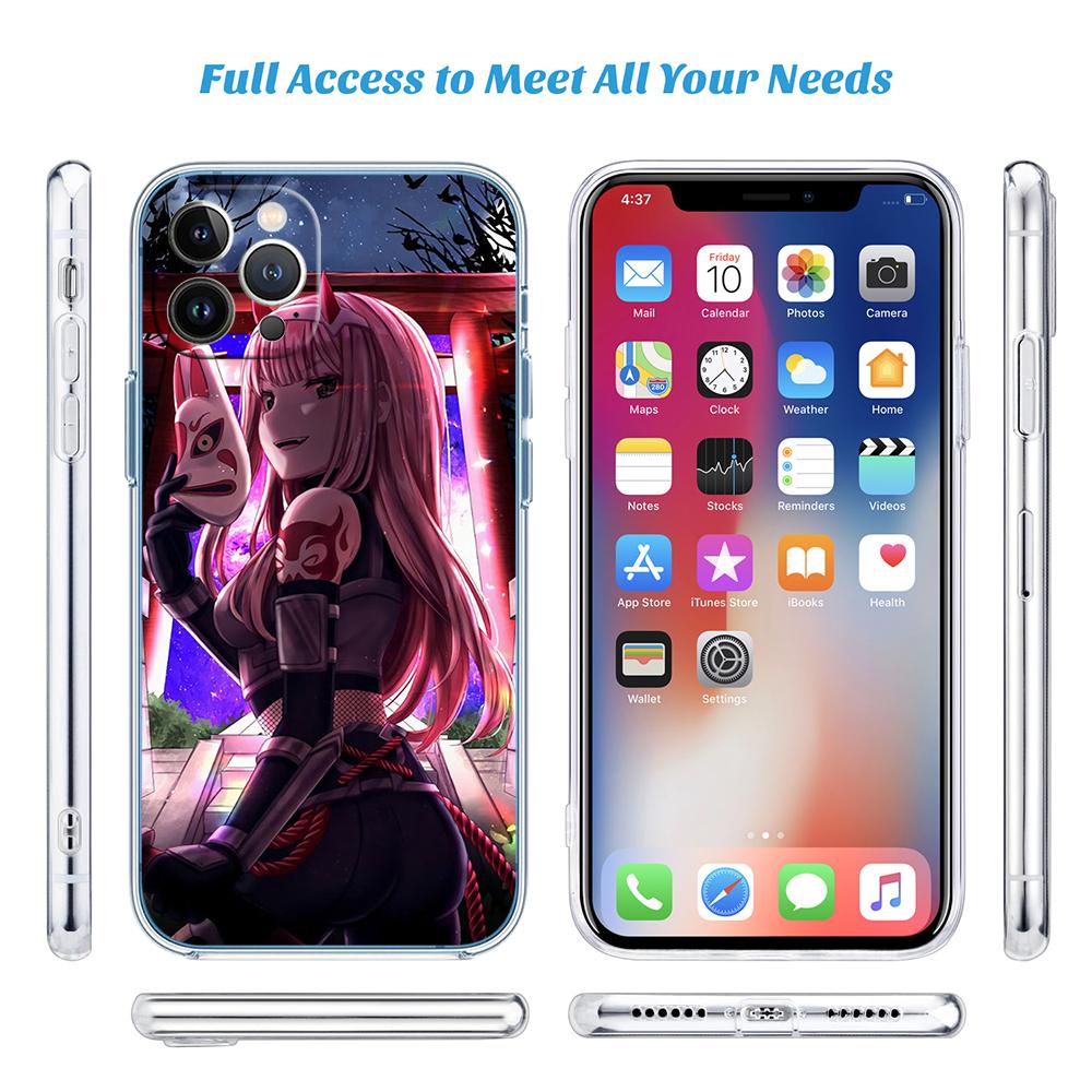 PP64 Zero Two Soft Shell Transparent Phone Case for Motorola Moto G7 G8 G9 G84 G85 G73 G24 G15 Z2 Play Power Plus