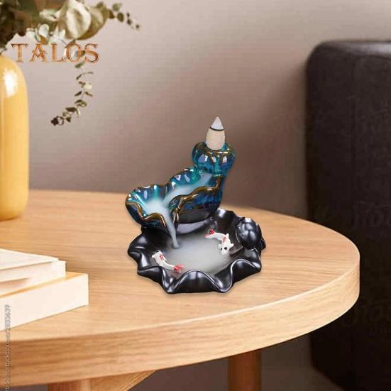 Backflow Decoration Incense Burner Relaxing Ceramics Attractive Gift Giving Backflow Incense Burner Office Supply