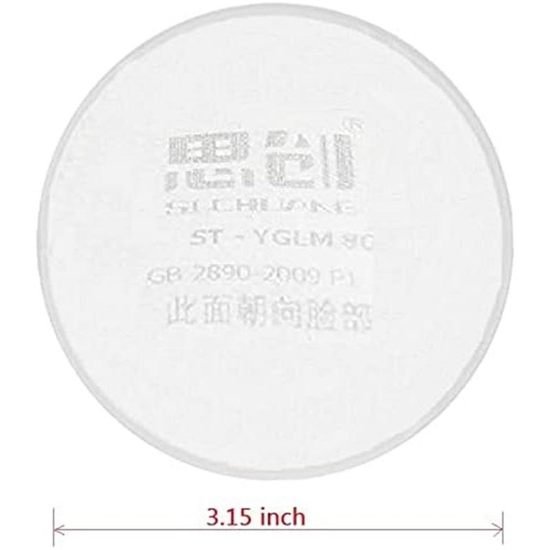 Forte 20 peças(10pack) Pré-filtro Cartucho Vapores Orgânicos Filtro para Respirador P-A-1 P-B-1 P-K-1 P-E-1, Branco,