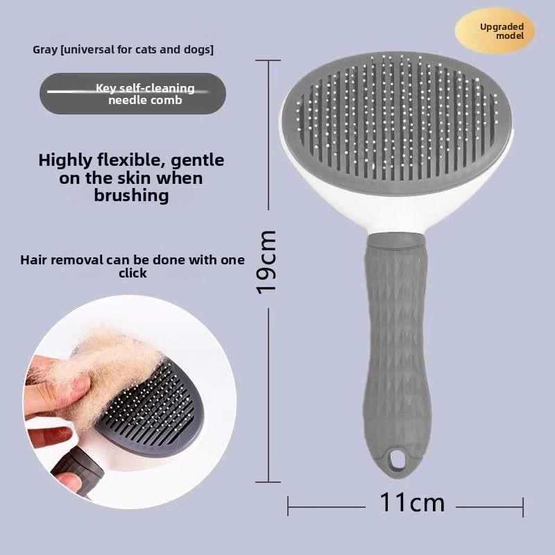 

Pet Comb for Cats and Dogs, Durable and Easy To Maintain, Anti Tangling Pet Comb Fine needle сірий