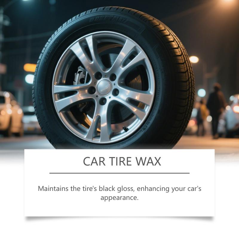 Car Tire Shiny Paste Waterproof Finish AntiAging Wax Long Lasting Coating for Rubber Parts in Car Wash and Detailing