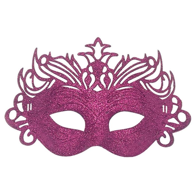 Breathable Half Face Role Play Mask Integrated Crowns And Sparkling Powder Effect For Themed Parties Cosplay Event