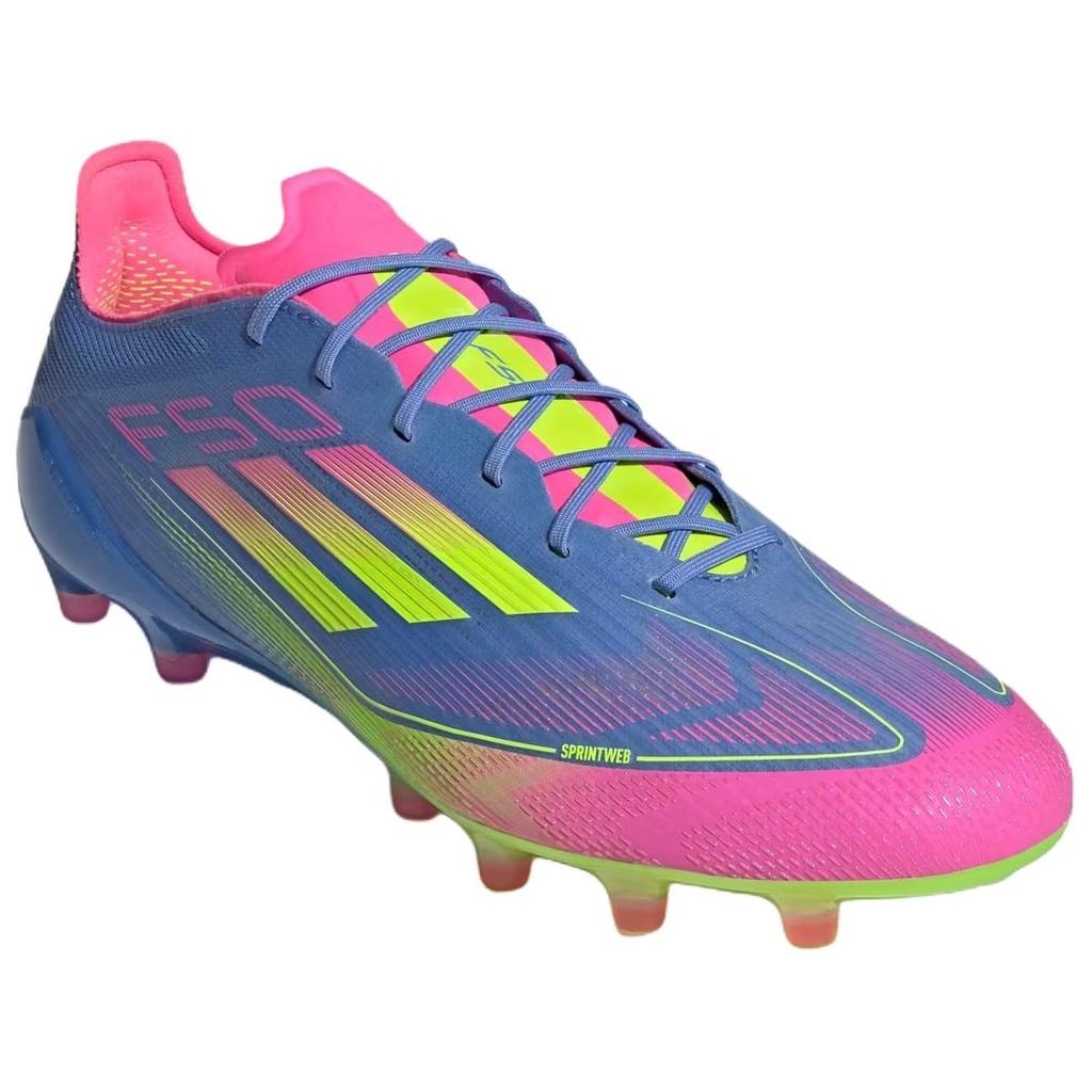 adidas F50 ELITE Fashion AG Artificial Ground Abrasion Resistant Slip Resistant Soccer Shoes Unisex Blue Pink IE1264