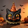 Halloween Gifts for Friends Wooden Ornaments, Retro Desktop Decorations Home Table Tiered Decorative Props Photography Tray Decor, Rustic