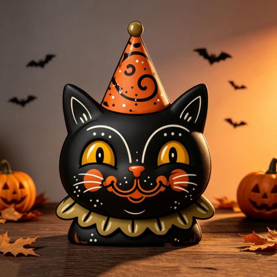 Halloween Gifts for Friends Wooden Ornaments, Retro Desktop Decorations Home Table Tiered Decorative Props Photography Tray Decor, Rustic