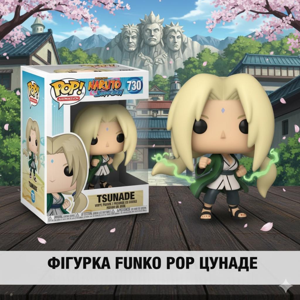 

Наруто фігурка фанко поп Цунаде Naruto Shippuden Tsunade вінілова фігурка #730 10см 10 білий