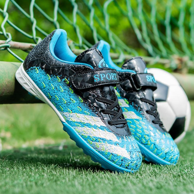 

2025 new children s football shoes boys and students girls broken nails Velcro casual game sports shoes 30