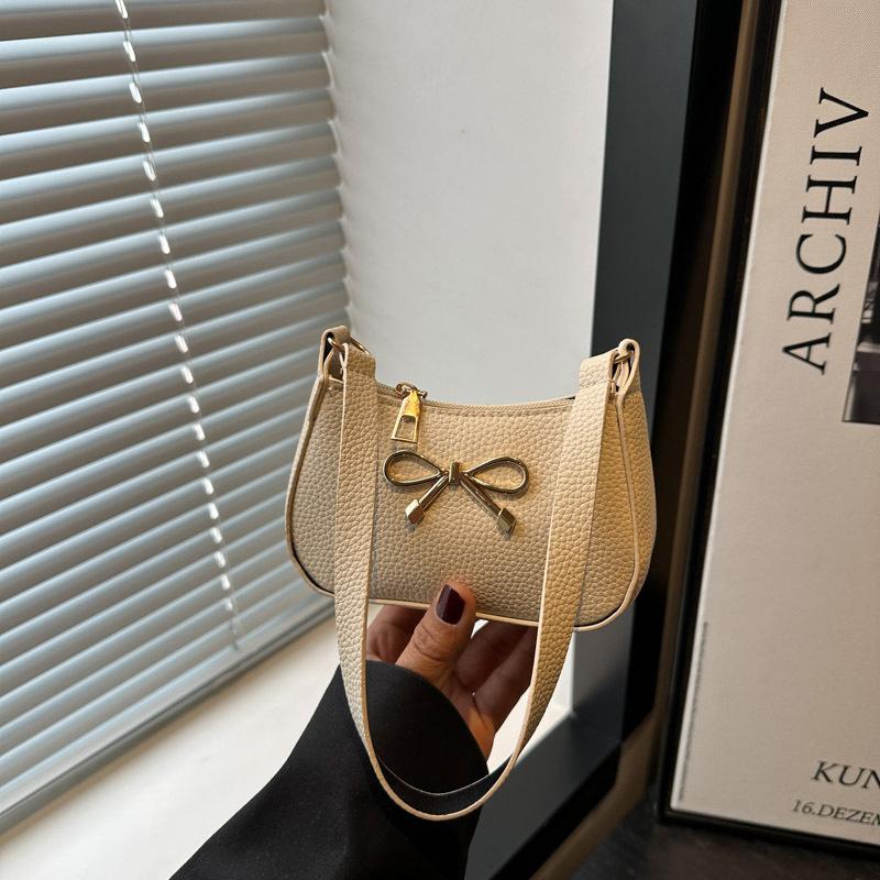 Solid Color Bag Women's 2025 New Niche Summer Fashion Trend Underarm Bag Casual Foreign Style Shoulder Messenger Bag