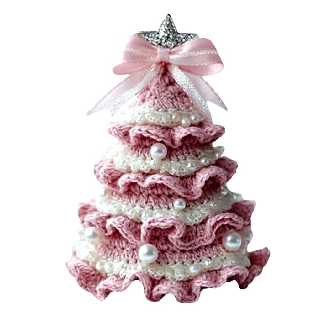 DIY Crochet Christmas Tree Kit Handmade Holiday Decoration Set Beginner Crochet DIY Christmas Tree Kit Xmas Party Decorations