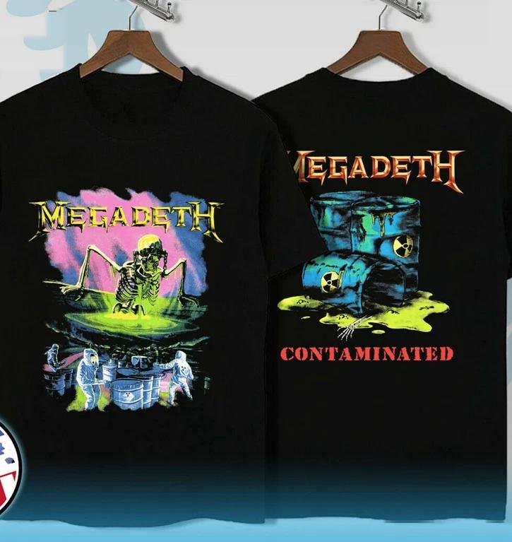 Megadeth Contaminated Tour 1989 Футболка мужская Хлопок Gifl Футболка 3XL