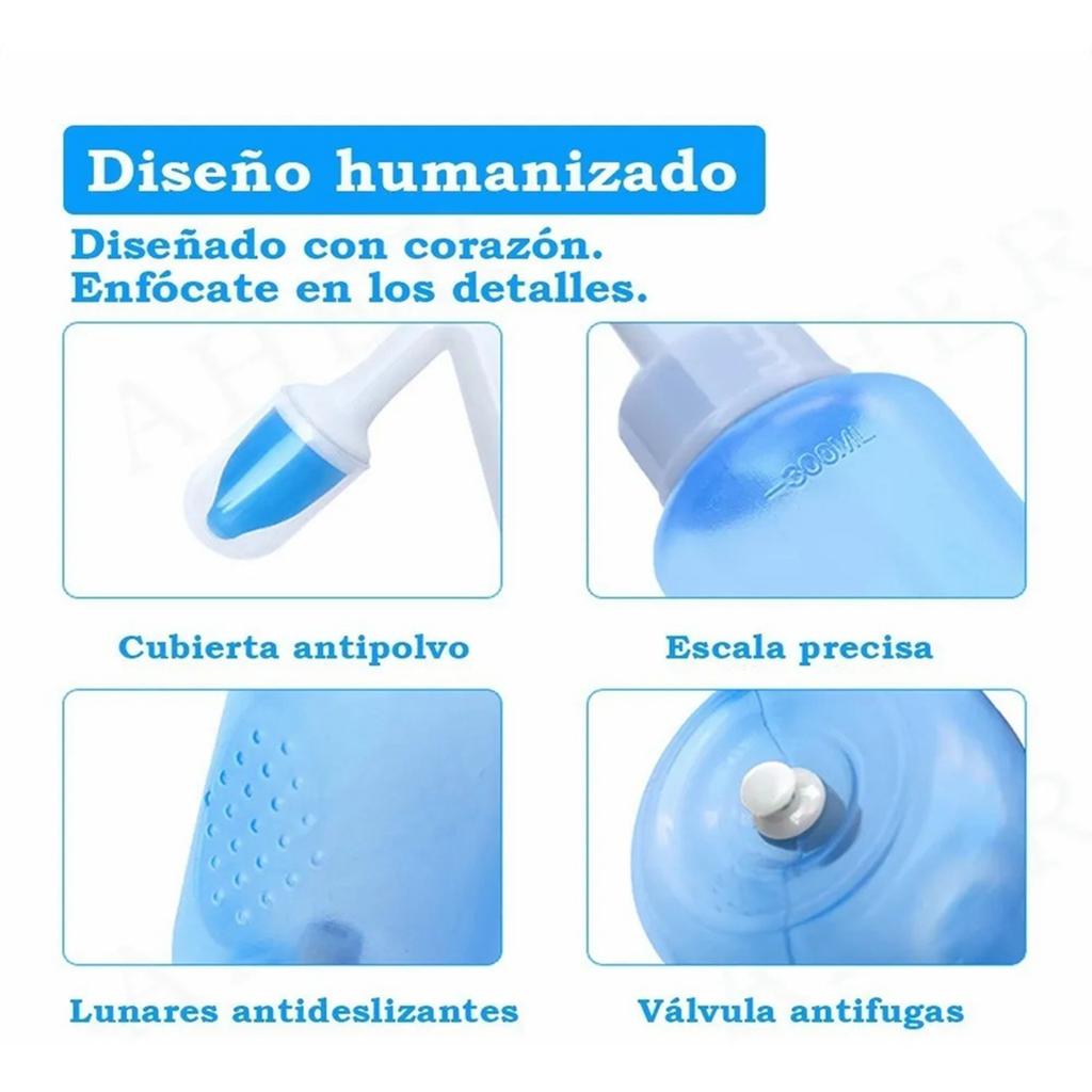 300ml Nose Rinse Bottle Food Grade Washing Nasal Irrigation System Cleaner for Adult Children