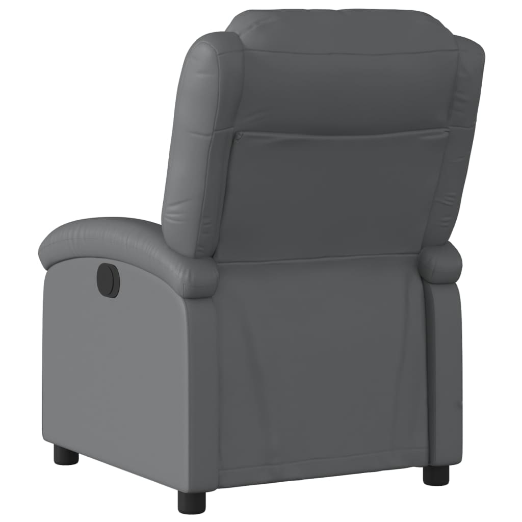 Massage Chair Relaxation Chair Grey Faux Leather