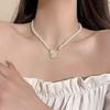"Camellia Nocturne" Niche French Retro Court Elegant Design Sense Camellia Pearl Necklace Collarbone Chain
