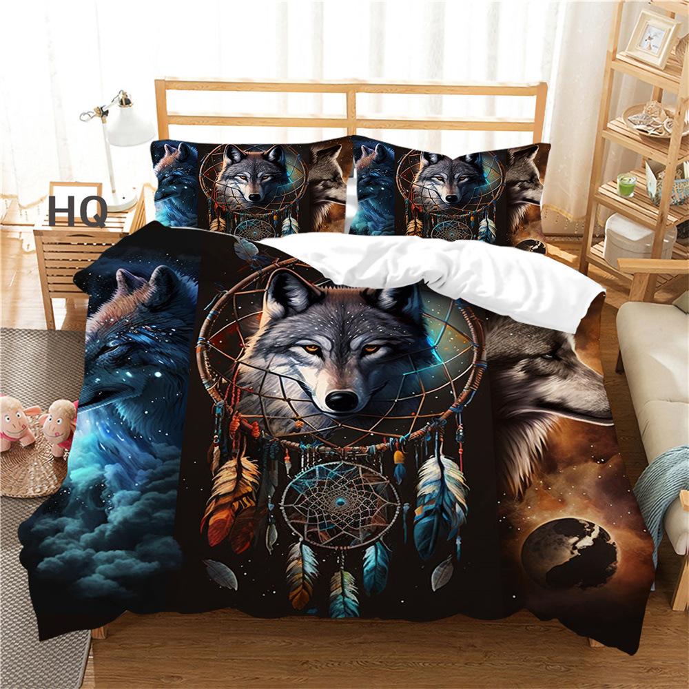 Dream Catcher Wolf Series Bedding Two Or Three-Piece Digital Set