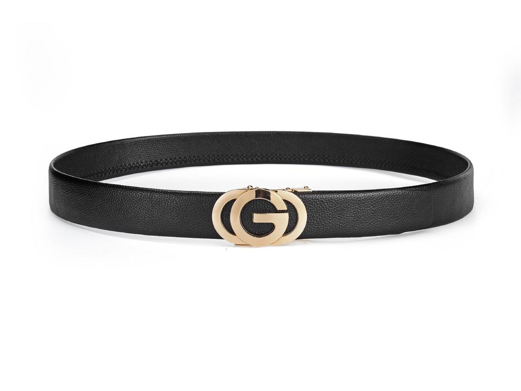 Herren Echtleder Gürtel mit Leoparden-Schnalle - Lässig Vielseitig Mode Tide