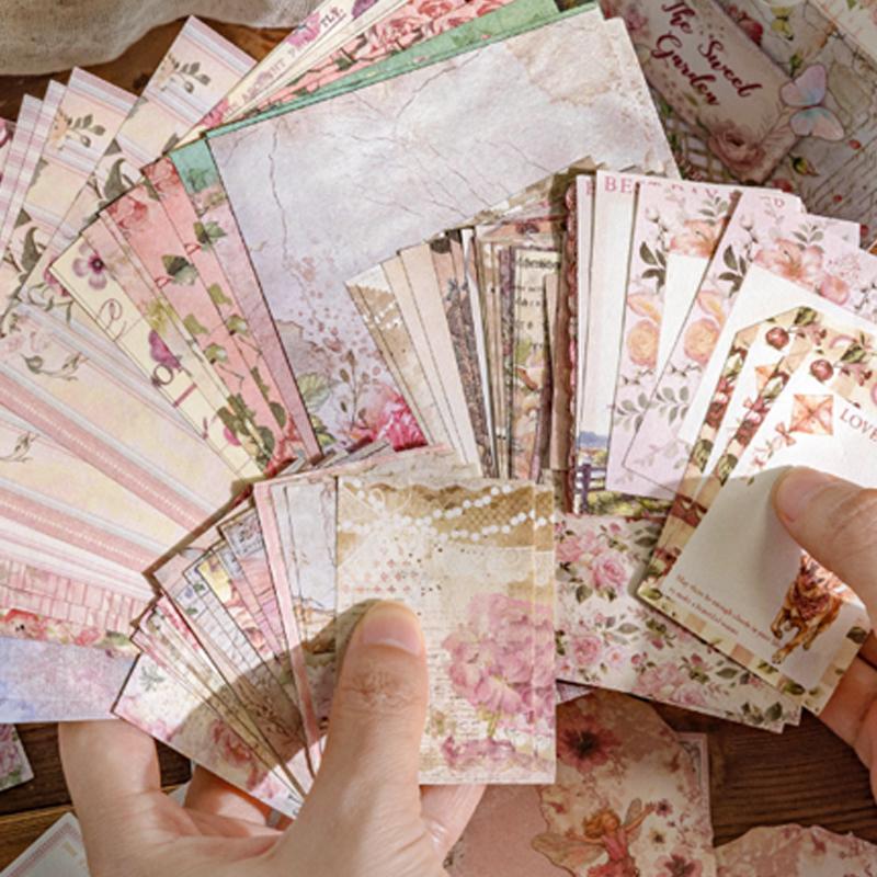 Garden Post Office Collection Paper Material DIY Handbook Collage Journal Notebook Scrapbook Envelope