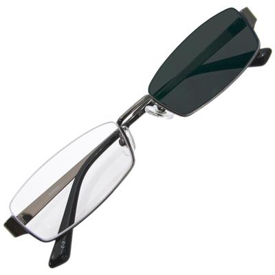 Visible Light Photochromic Even In the Stylish Square Metal Design with UV and Blue Light Protection Light Photochromic K-eines KE-1000 Sunglasses,